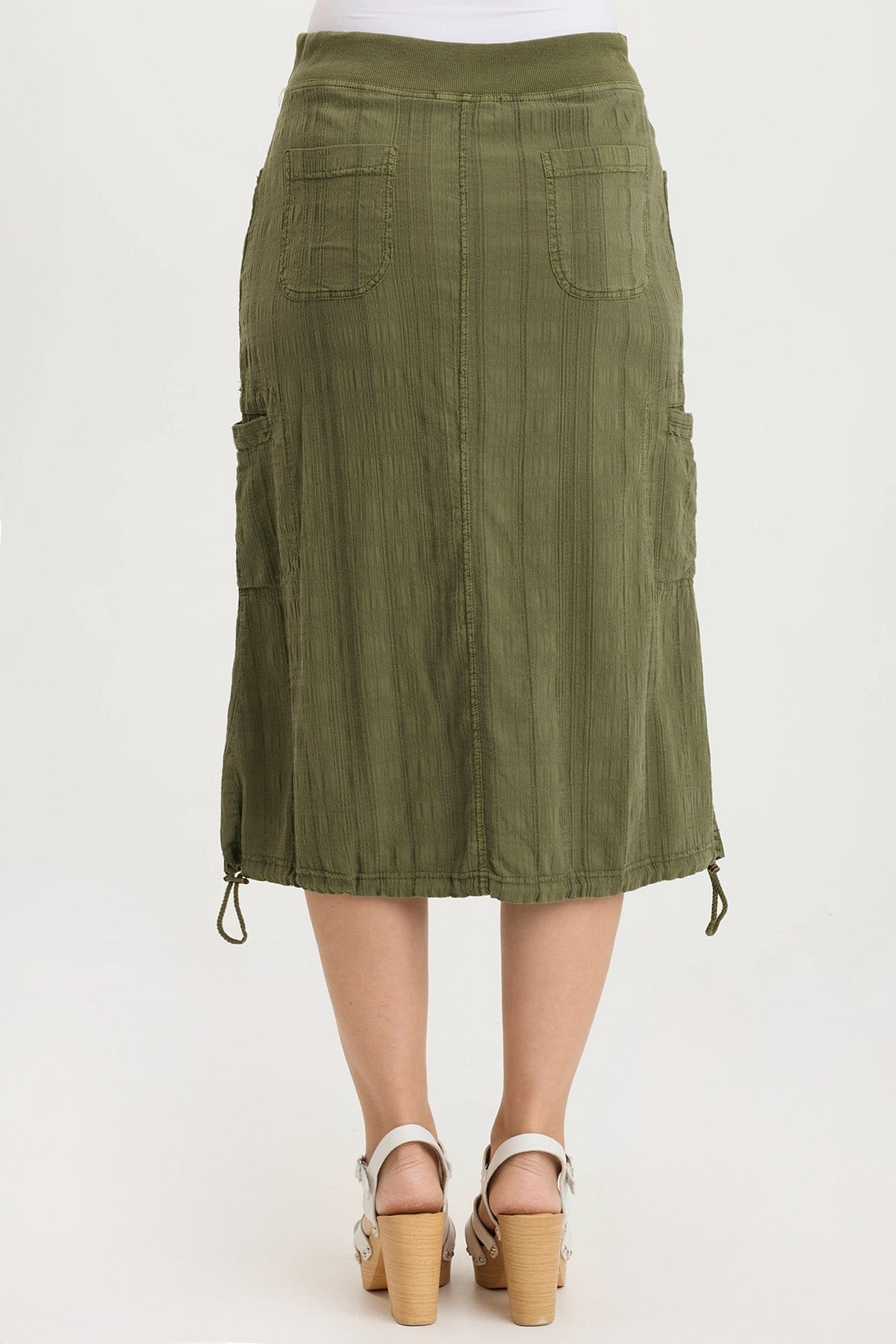 Aracelle Textured Gauze Cargo Bubble Hem Skirt