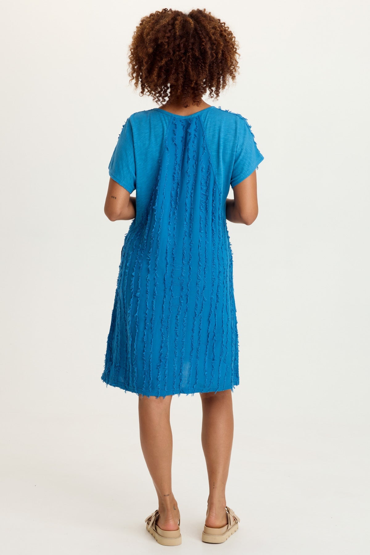Kenyon Stripe Voile V-Neck Dress