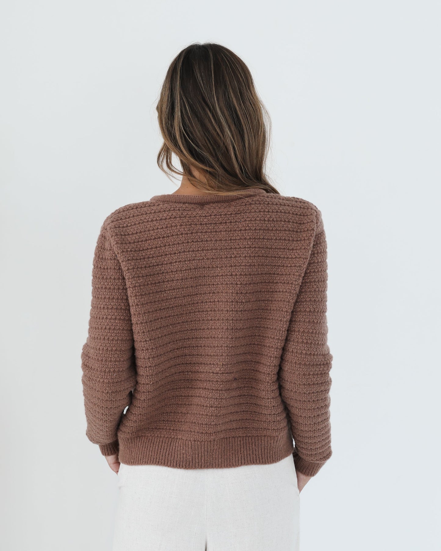 Anora Mocha Cardigan | Women's Knit Cardigan