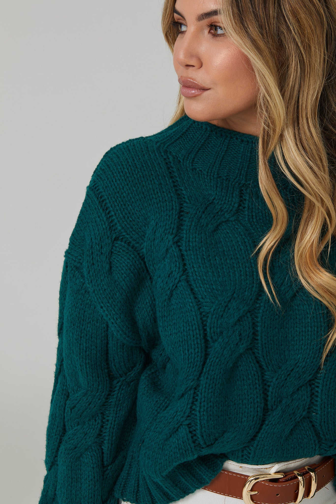 Hadi Knit - Dark Green | Women's Relaxed Fit Knit Jumper