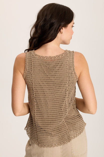 Grazie Crochet Layered Tank