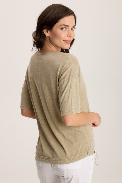 Rajni V-Neck Cinchable Hem Tee