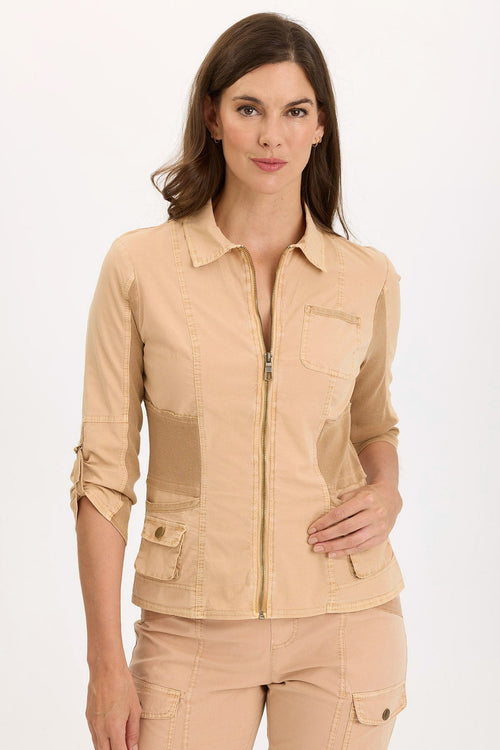 Wexel Stretch Poplin Fitted Cargo Jacket