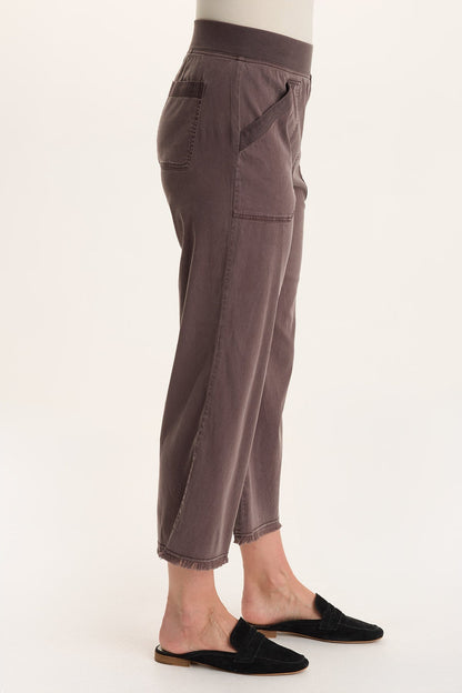 Daga Tencel Flared Leg Pull-On Crop Pant