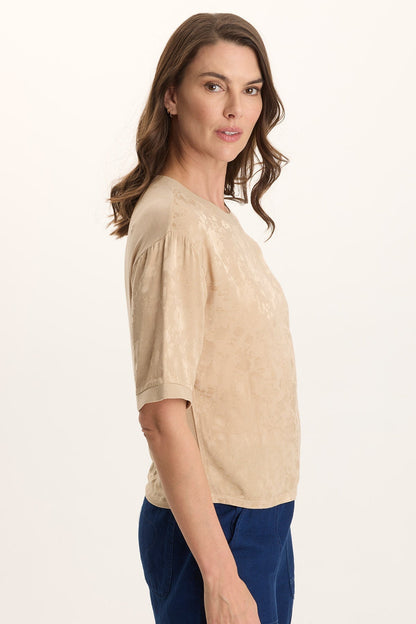 Chelan Textured Satin Casual Fit Top