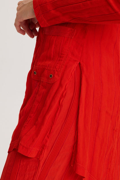 Barron Textured Stripe Long Blazer