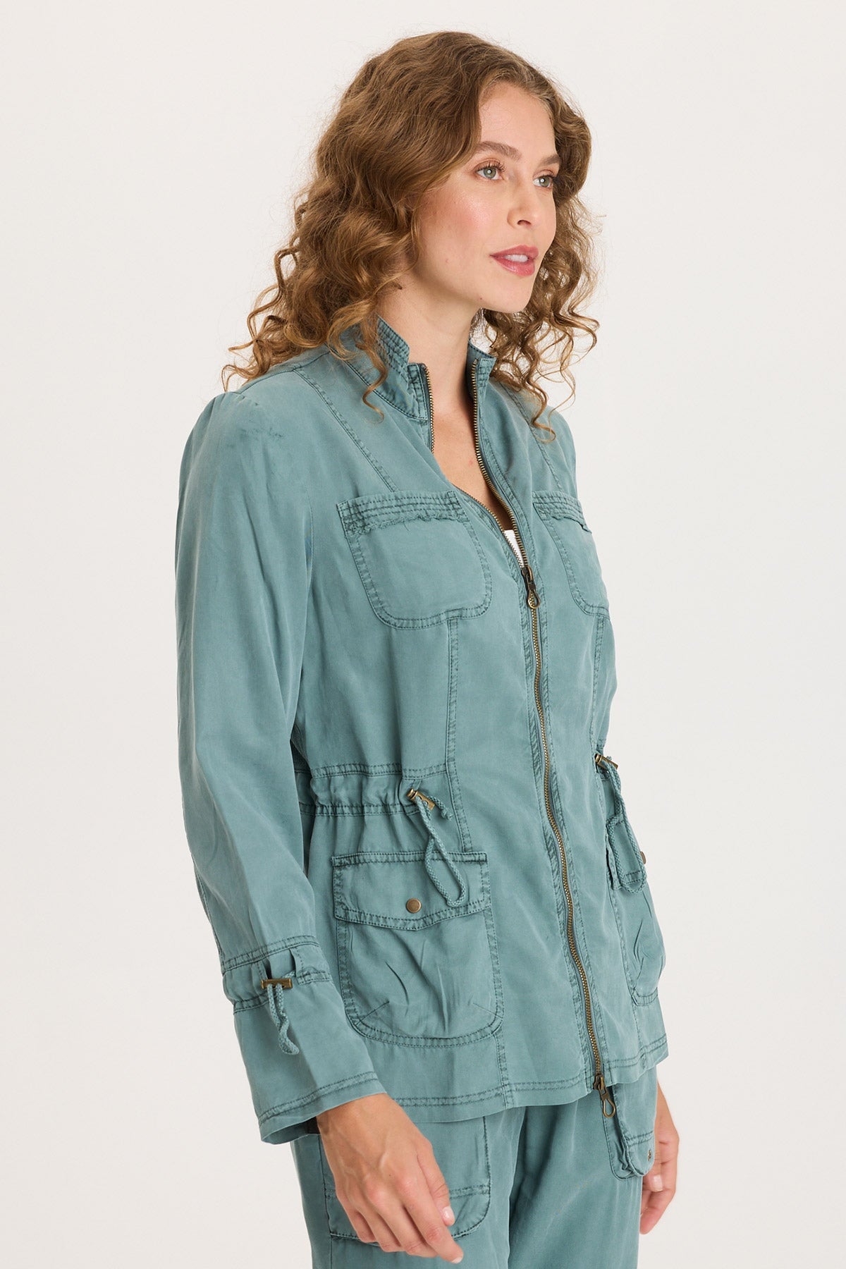 Hall Four Pocket Cinchable Twill/Rib Jacket
