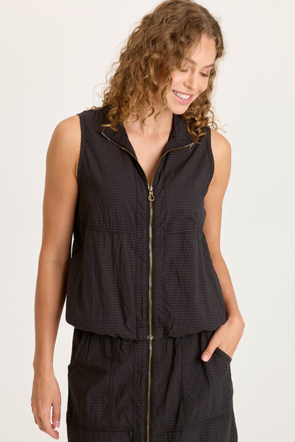 Tallis Textured Zip Front Vest