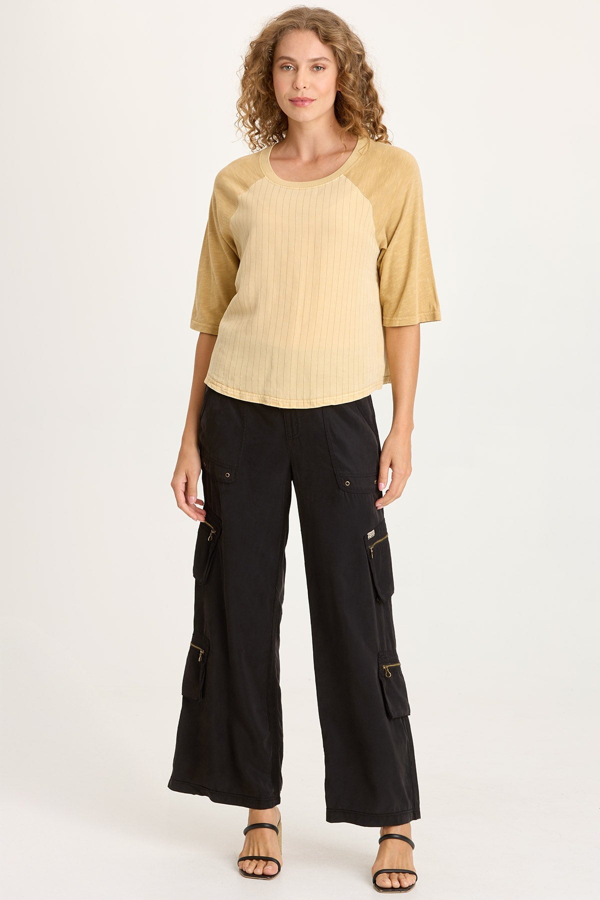 Jory Pinstripe Raglan Top