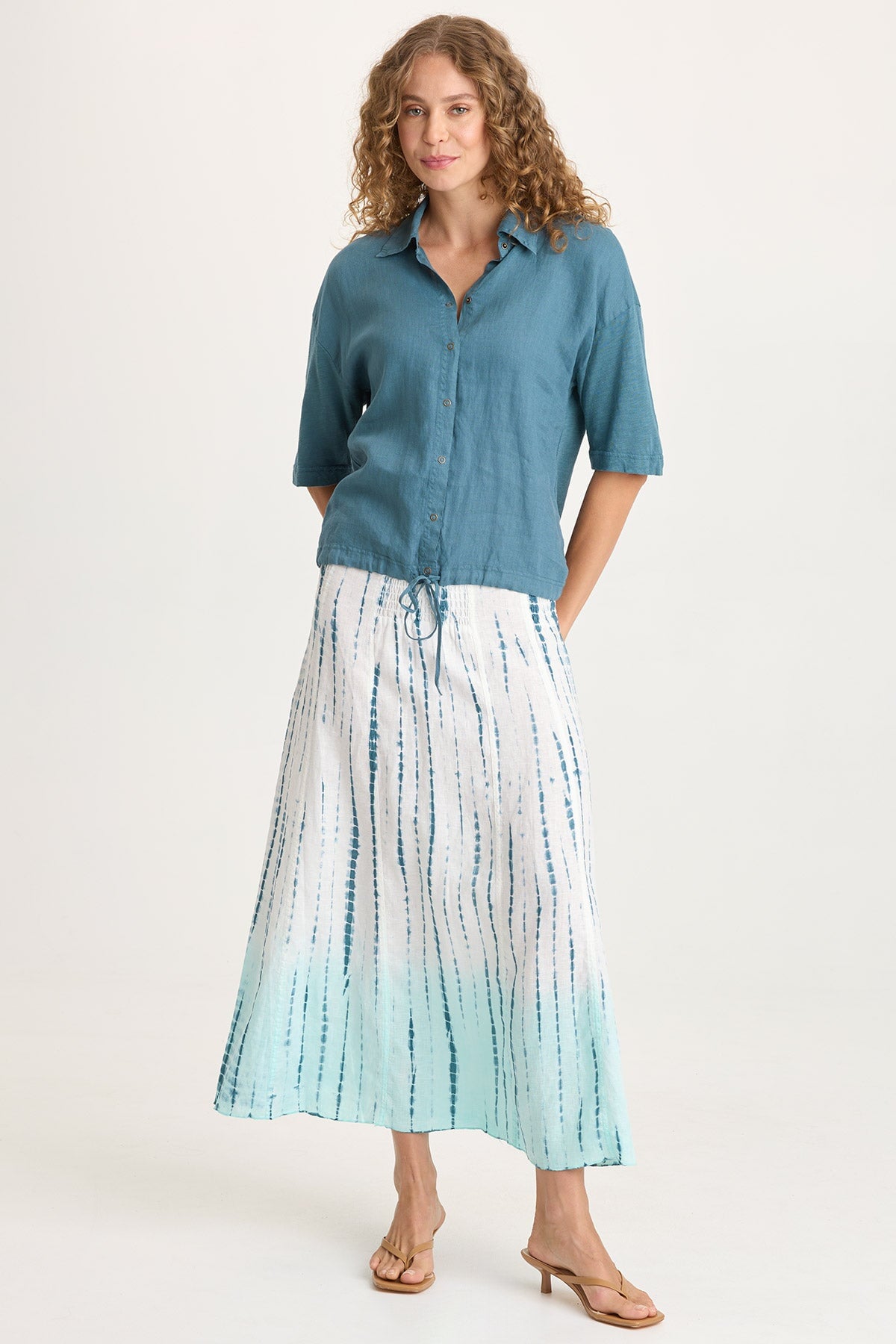 Blake Linen Smocked Skirt/Dress
