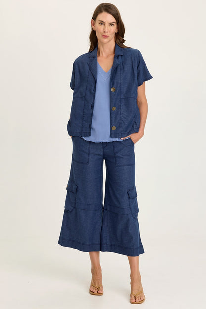 Hugh Twill Boxy Short Sleeve Jacket