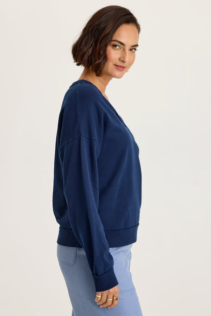 Rolin Terry V-Neck Pullover