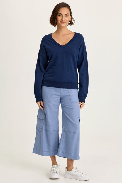 Rolin Terry V-Neck Pullover