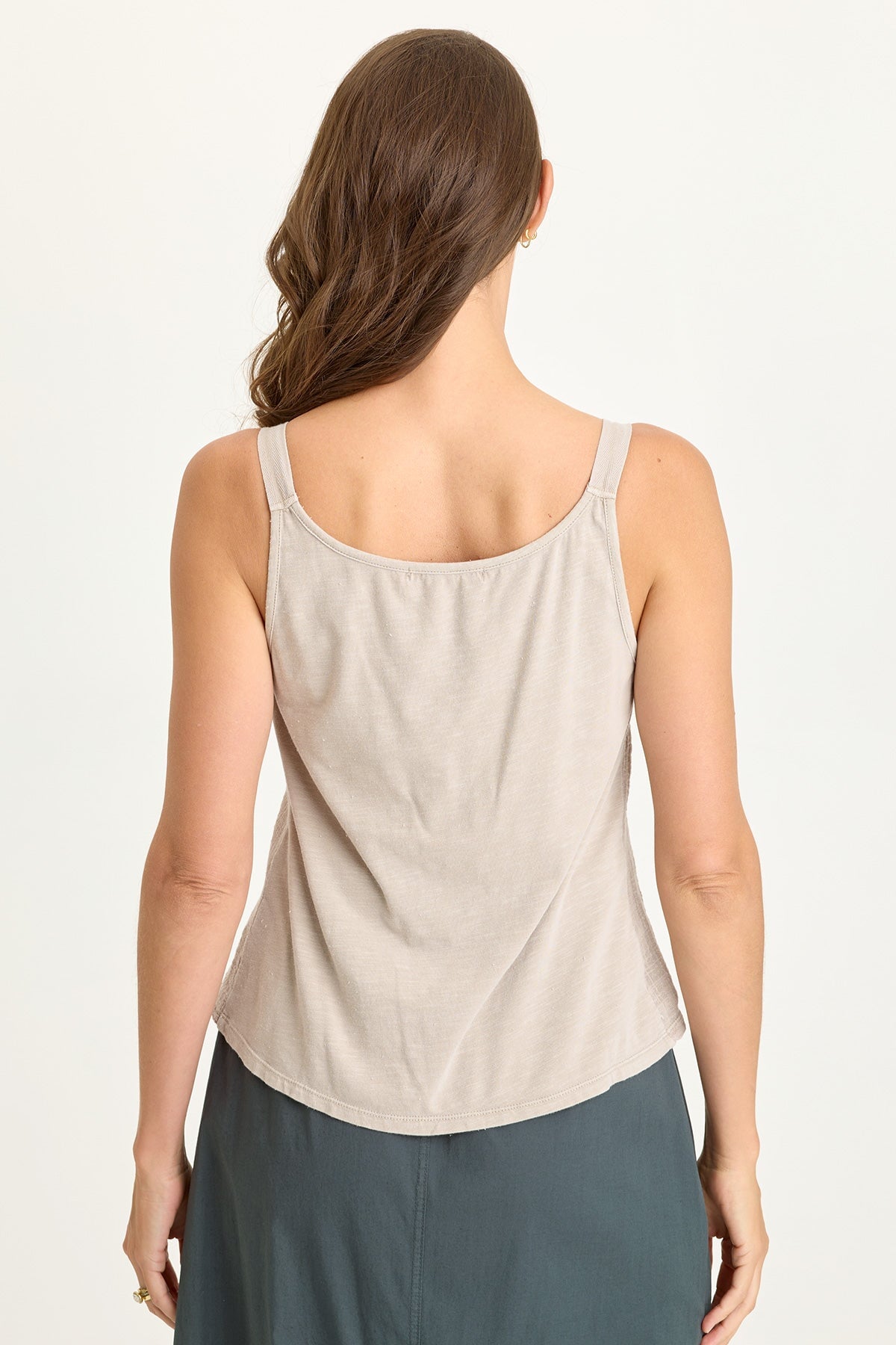 Hedley Gauze/Jersey Box Pleat Tank