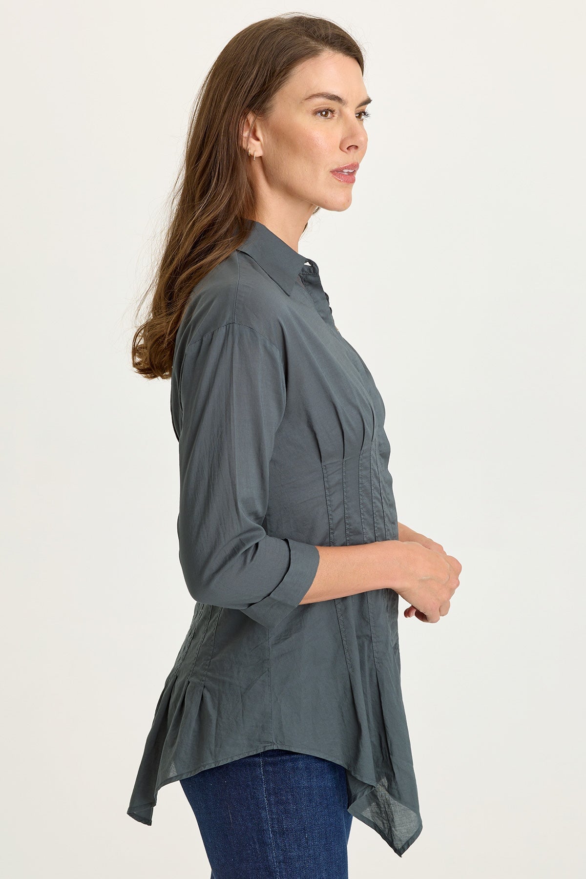 Ashlan Voile Sharkbite Blouse