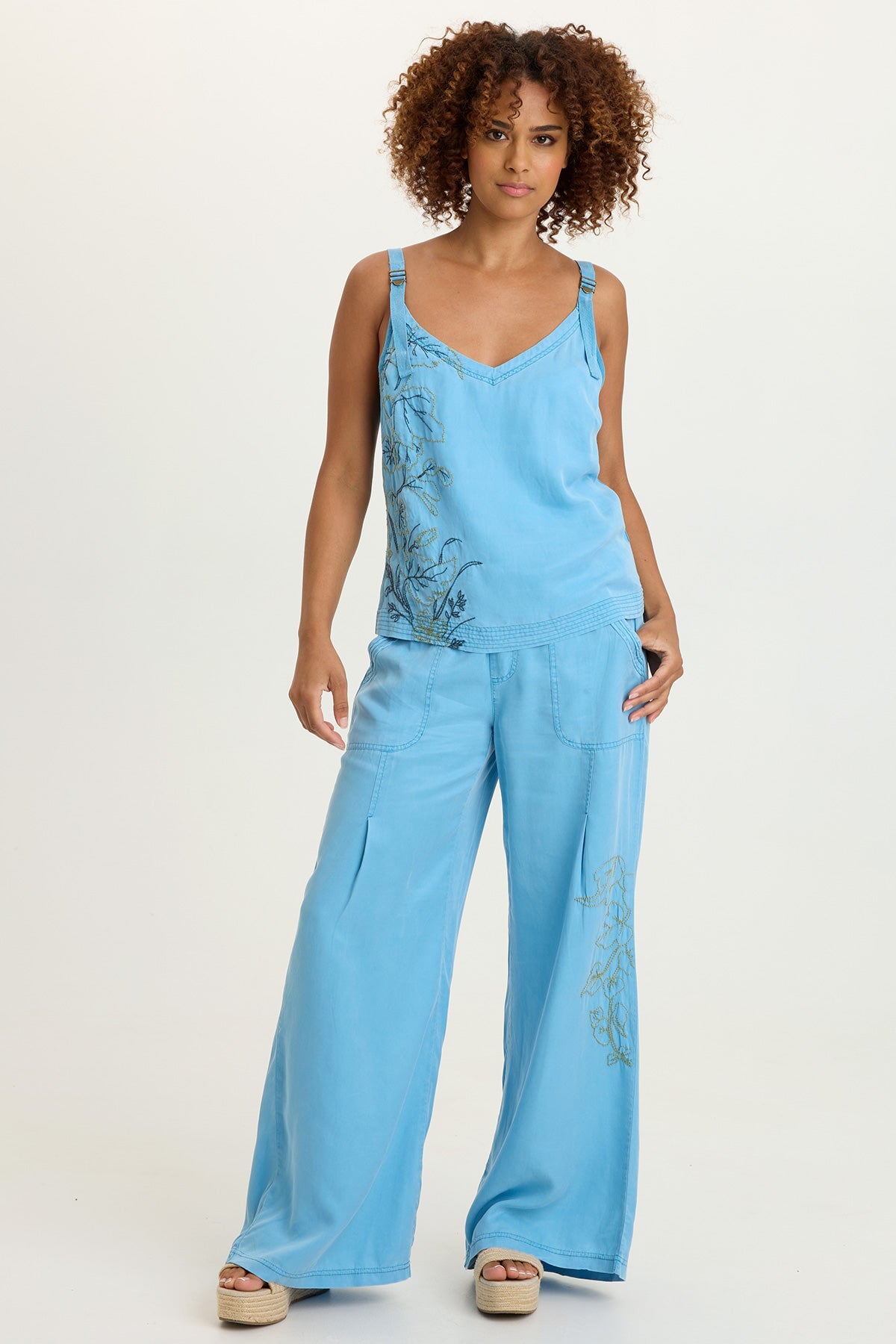 Embroidered Faizon Twill Tank