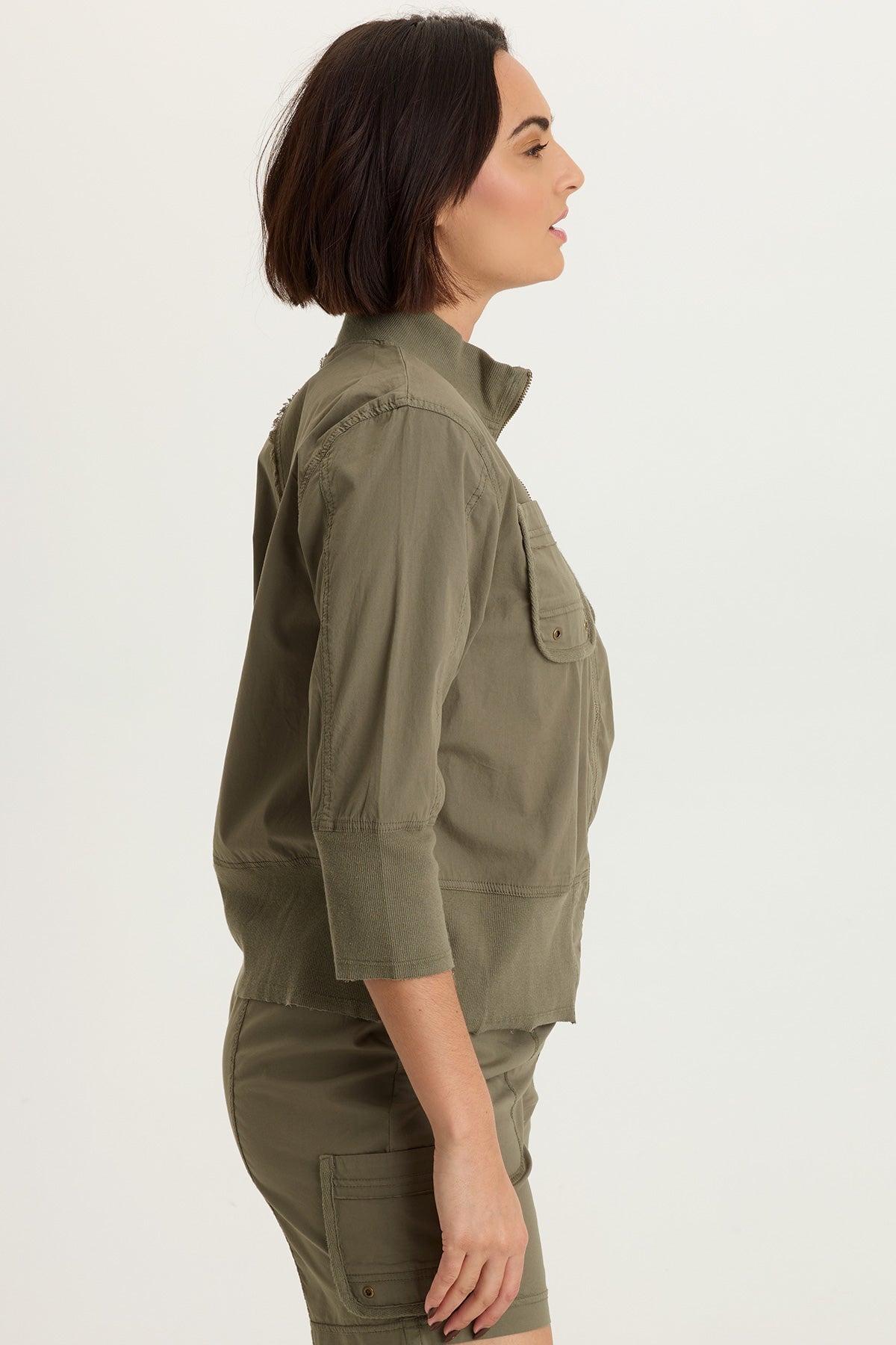 Kevone Poplin Bomber Jacket