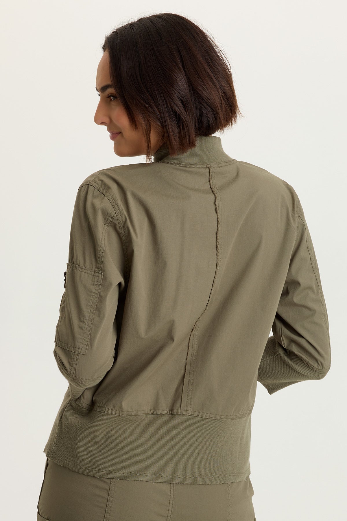 Kevone Poplin Bomber Jacket