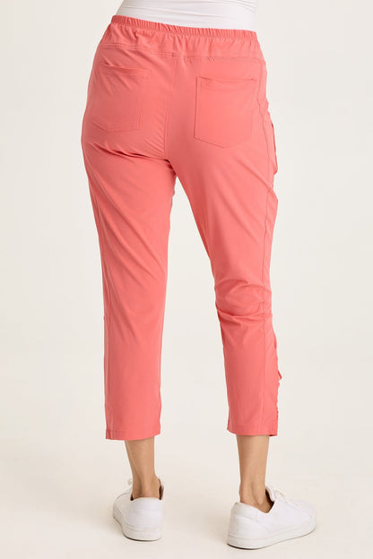 Aksana Whisper Stretch Ruched Active Slim Pant