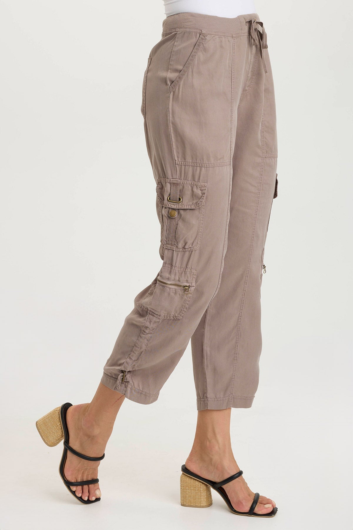 Selmy Twill Corded Cargo Crop Pant