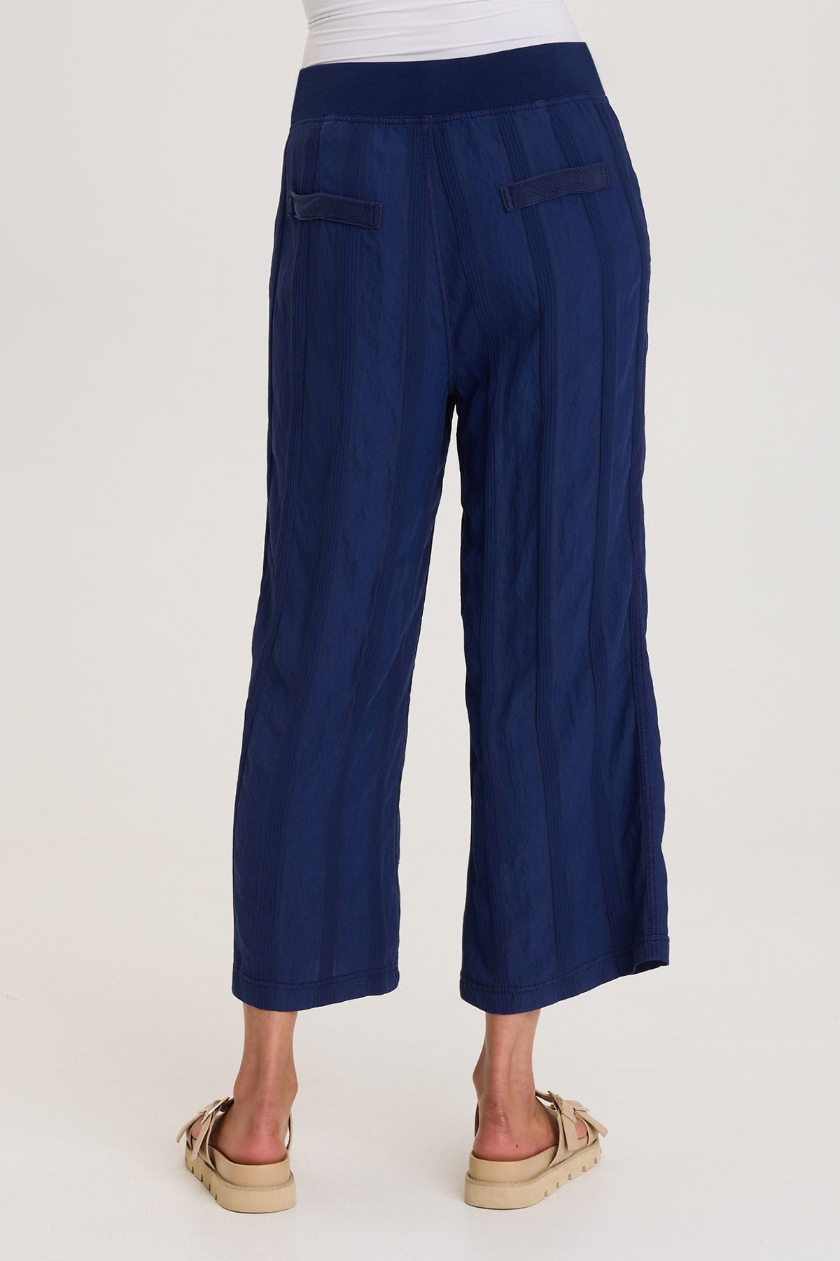 Carruth Textured Stripe Flared Leg Crop
