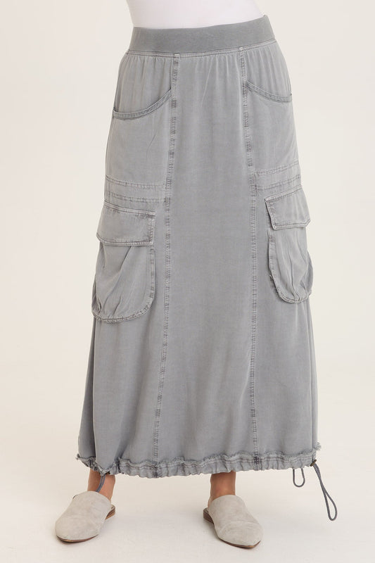 Ingram Cinchable Cargo Twill Skirt