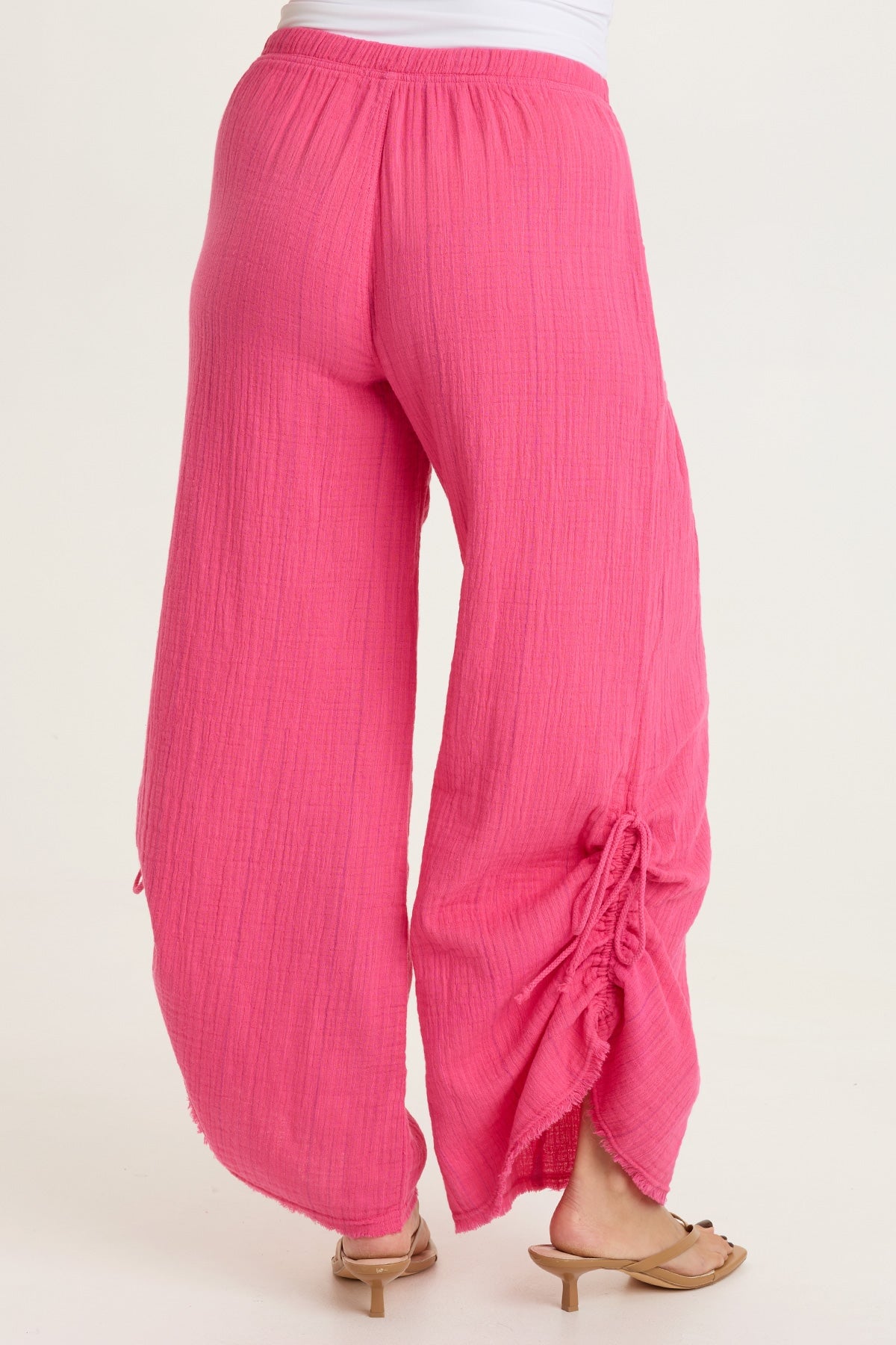 Muriel Stripe Gauze Wide-Leg Pant