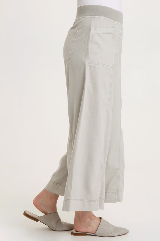 Shaun Twill Wide-Leg Crop