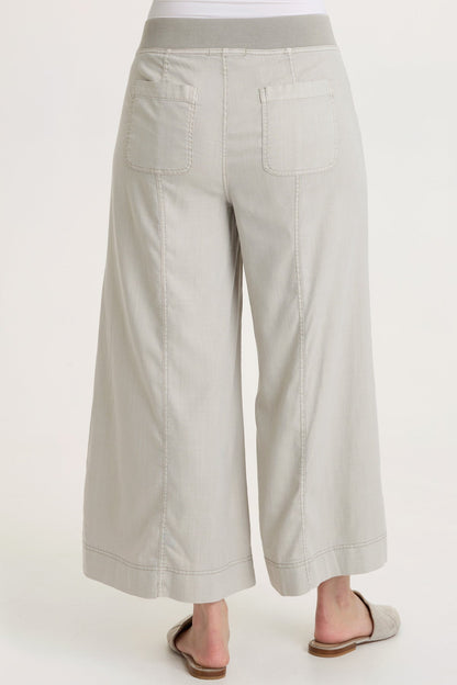 Shaun Twill Wide-Leg Crop