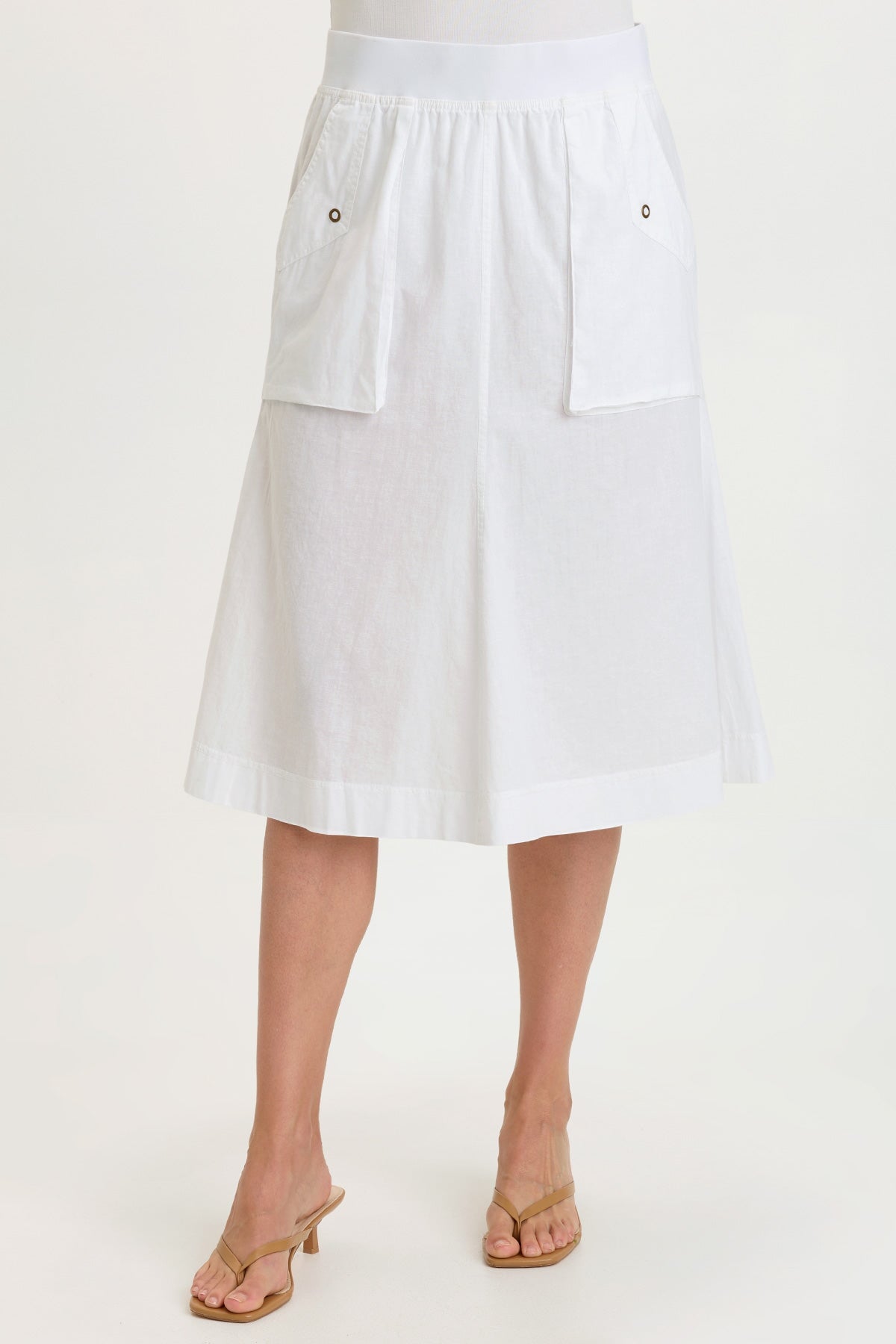 Parvati Cotton Linen Midi Skirt