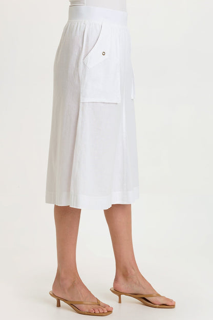 Parvati Cotton Linen Midi Skirt