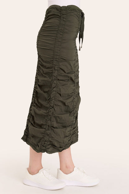 Double Shirred Panel Skirt
