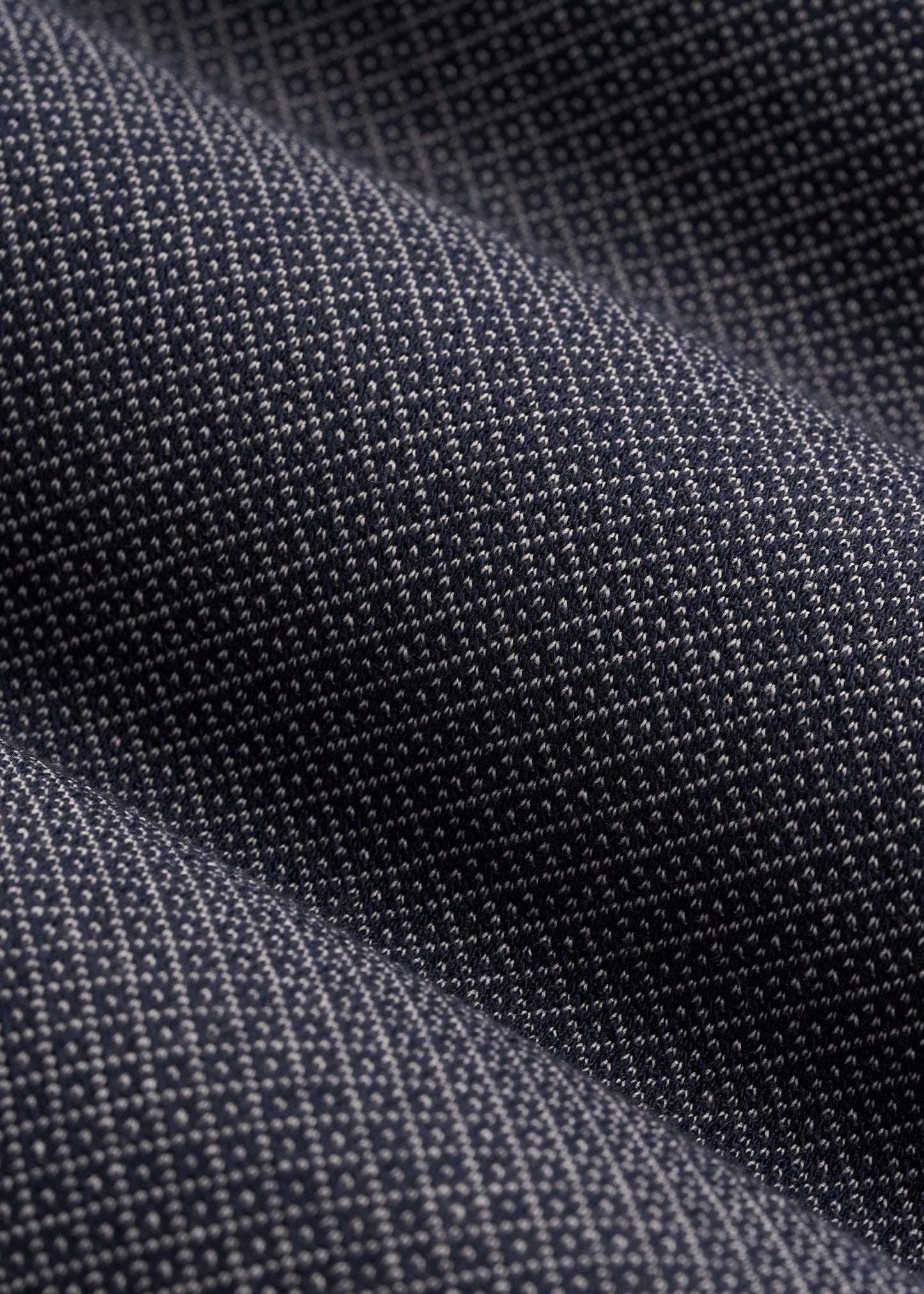 Embossed Geo Zip Collar Polo Shirt for Tall Men in Evening Blue