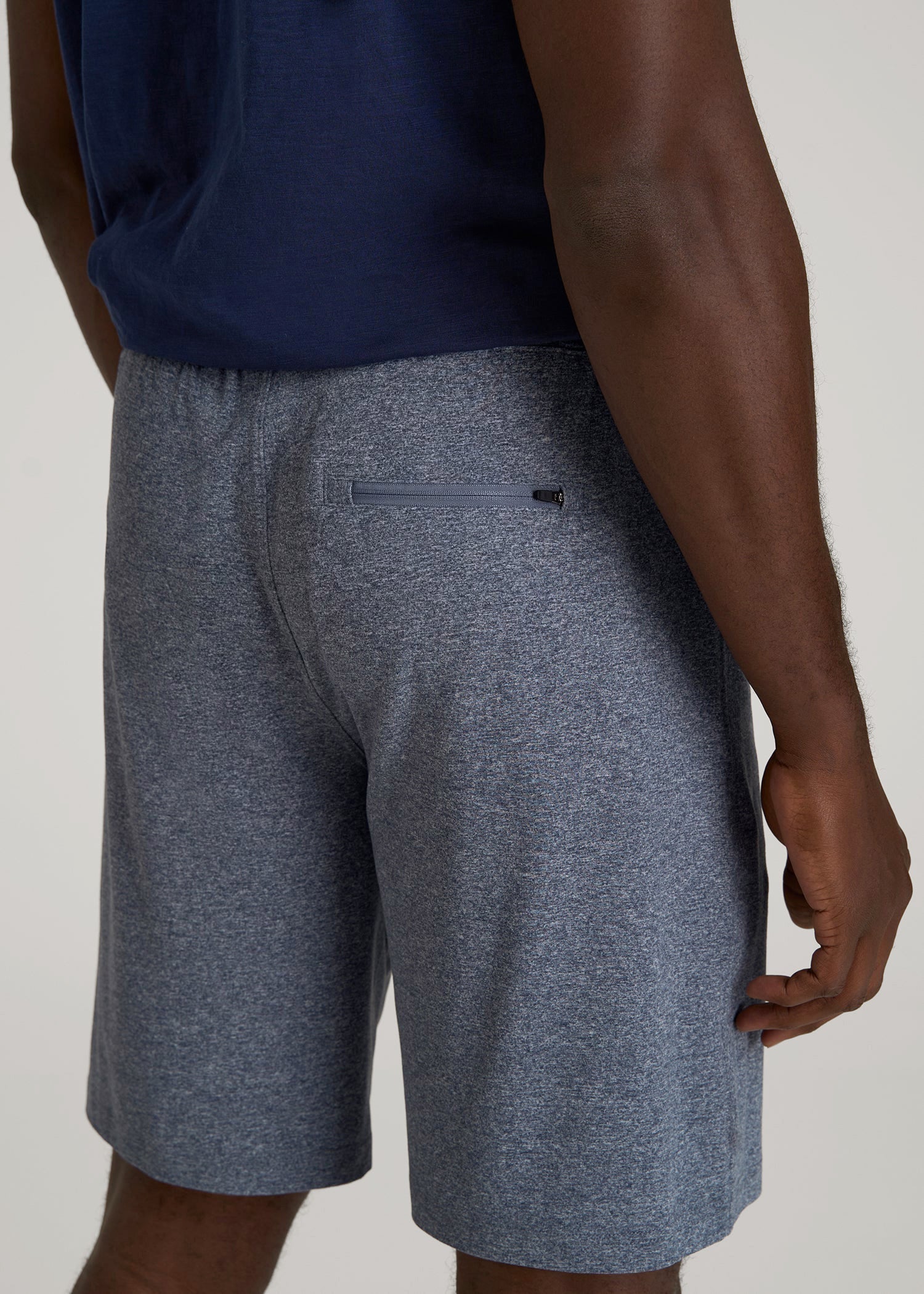 Weekender Stretch Lounge Shorts for Tall Men in Navy Mix