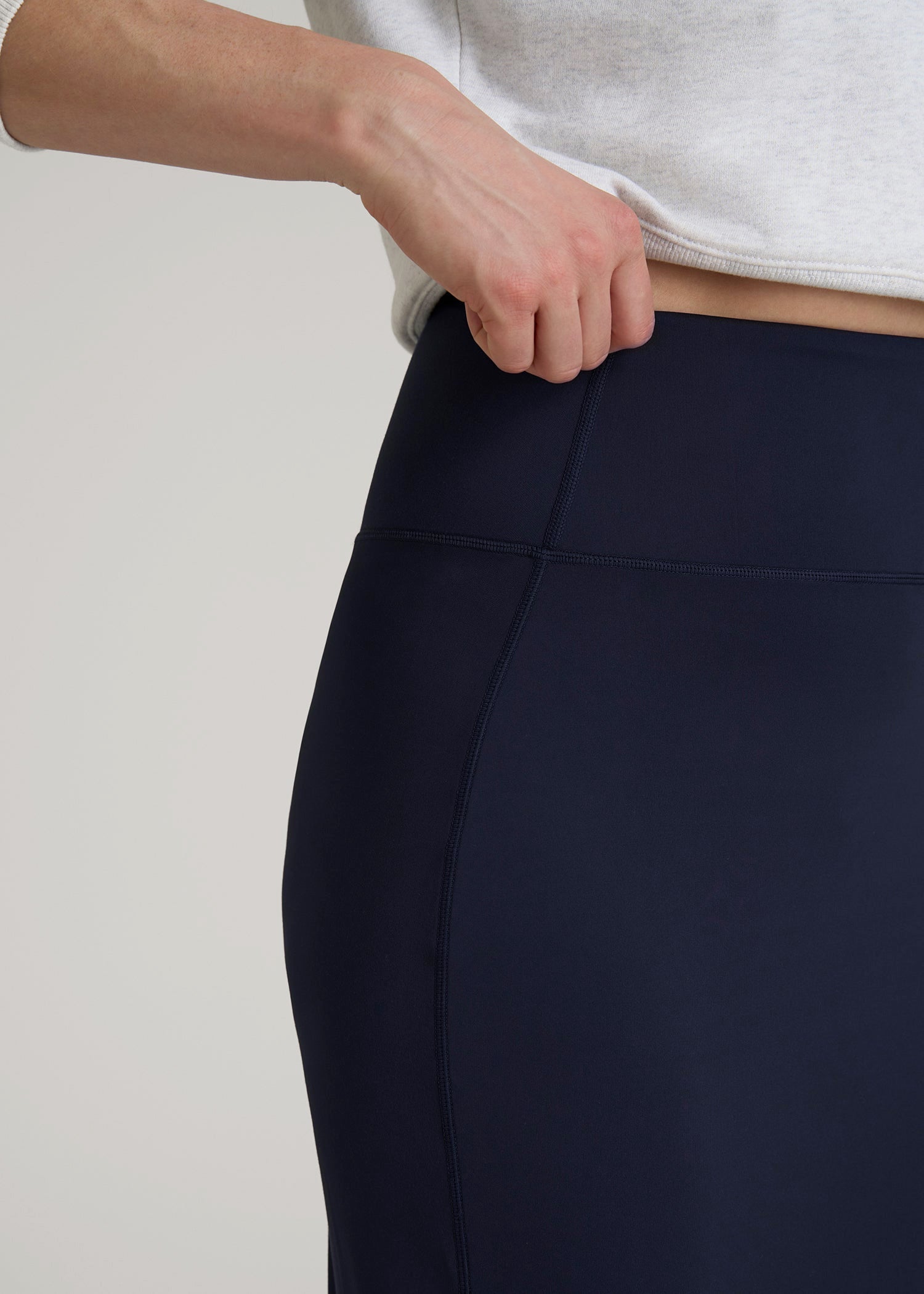 Balance Slim Fit High Rise Skirt for Tall Women in Evening Blue