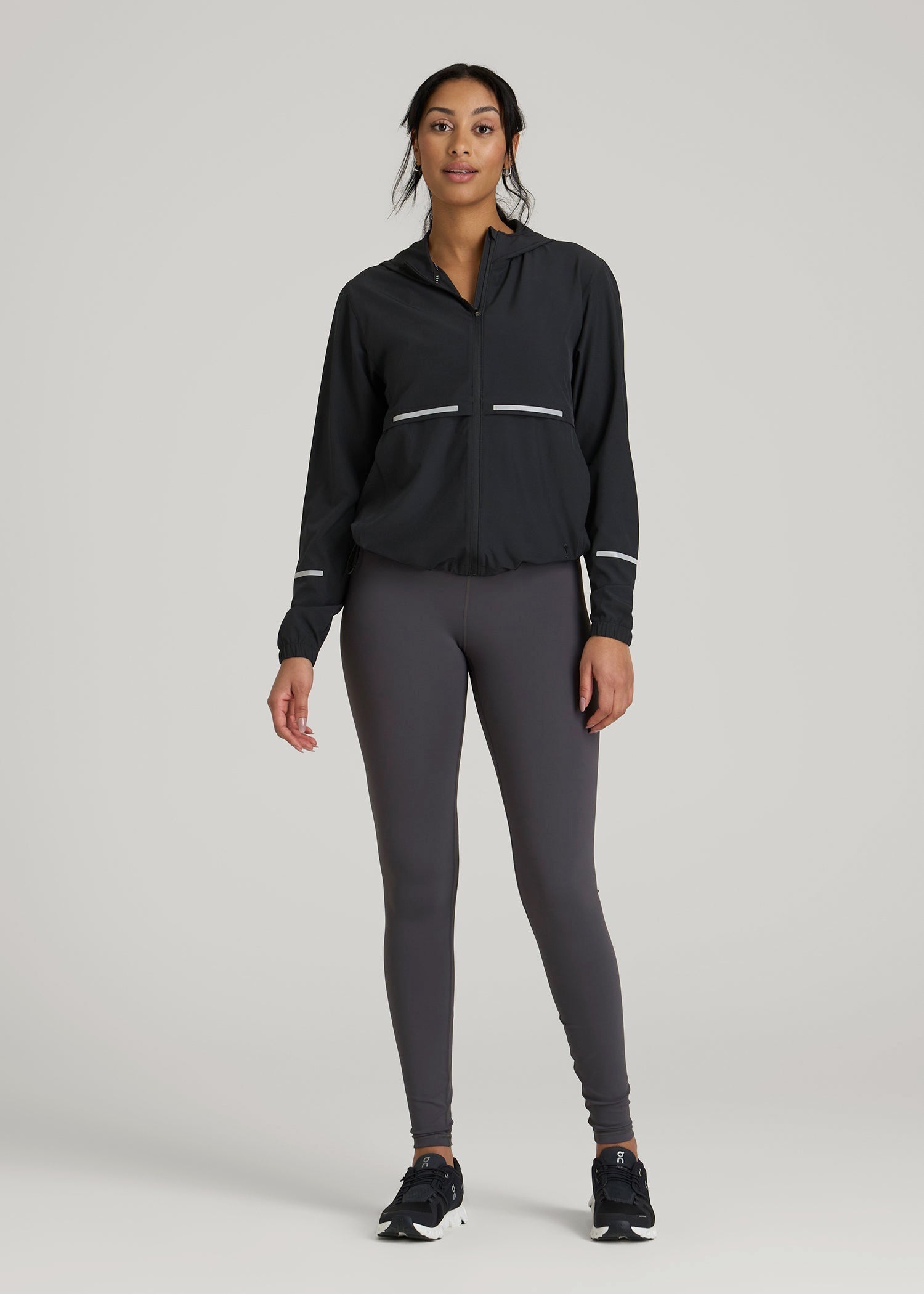 Featherweight Packable Jacket for Tall Women in Black