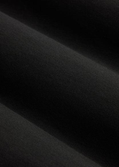 Long Sleeve Scoop V-Neck Tee Shirt for Tall Women in Black
