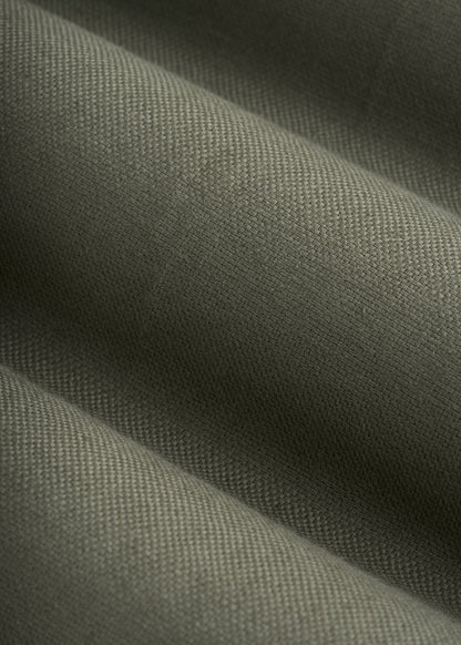 Stretch Linen Blend Dress Pants for Tall Women in Olive