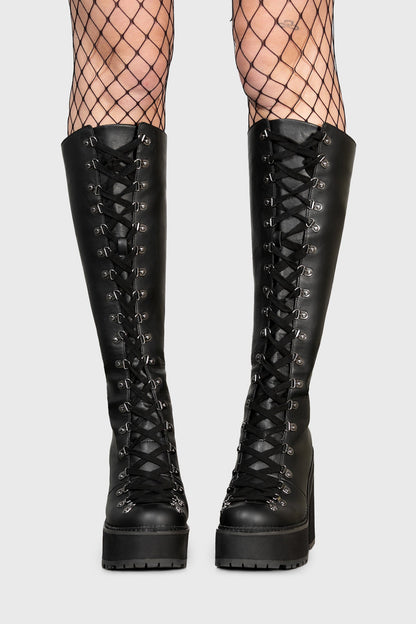 Bloodletting Knee-High Boots