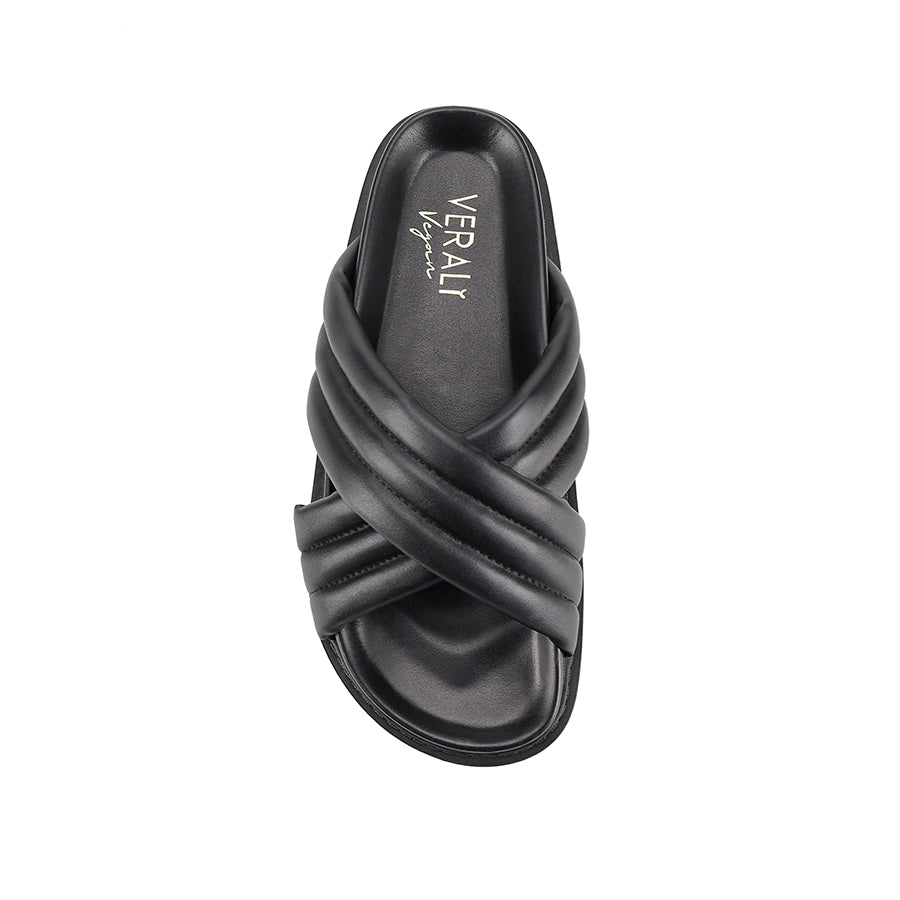 Britney Black Slides | Women's Platform Slides