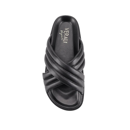 Britney Black Slides | Women's Platform Slides