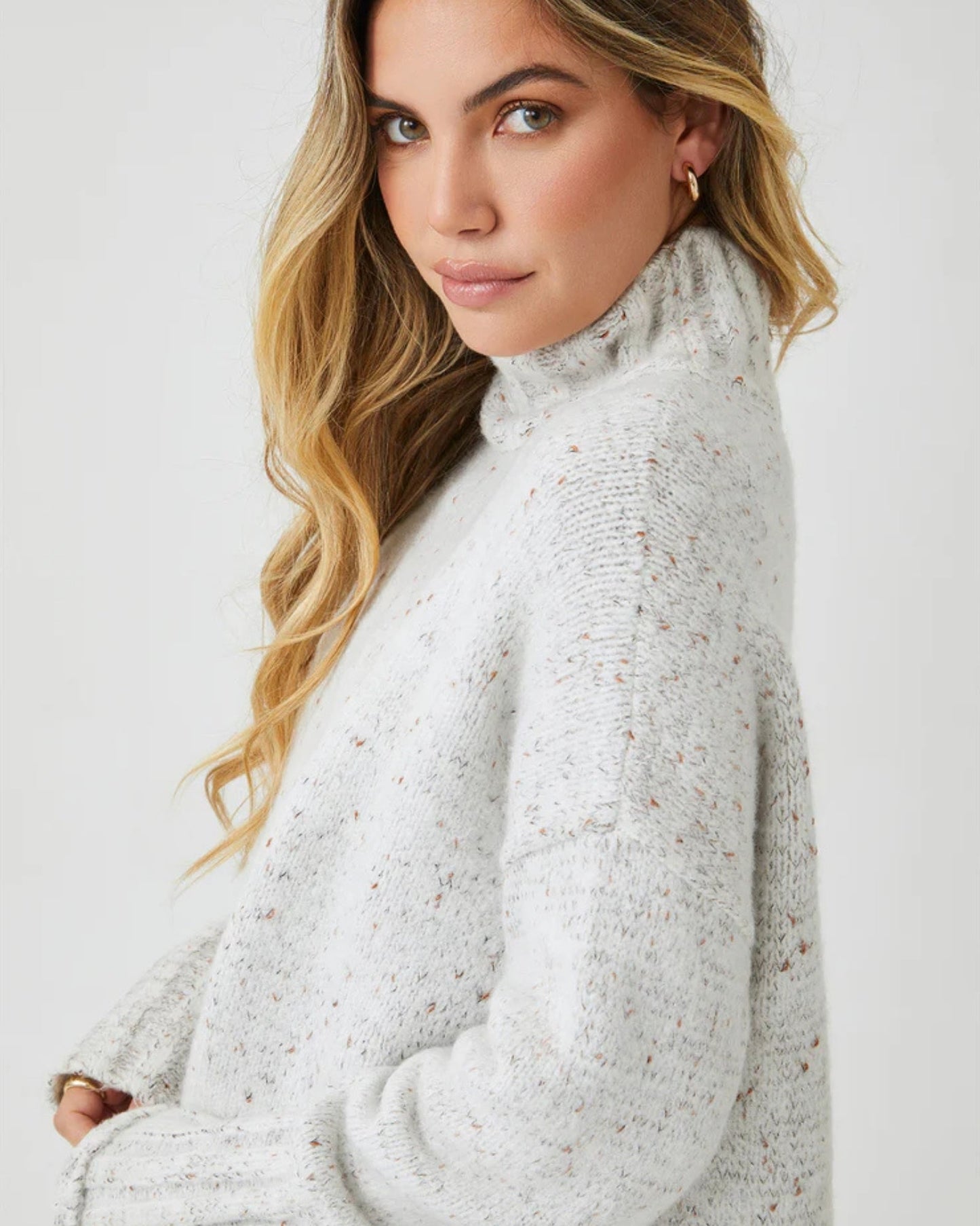 Chesterfield Jumper - Grey | Women's Heavyweight Turtleneck Jumper