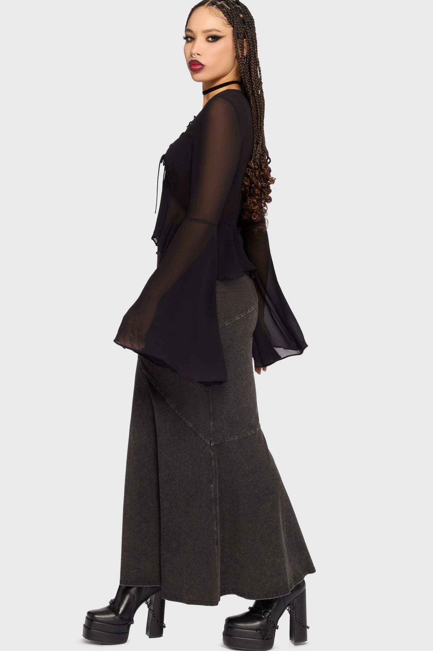 Gaia Adorned Long Sleeve Top