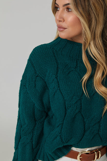 Hadi Knit - Dark Green | Women's Relaxed Fit Knit Jumper