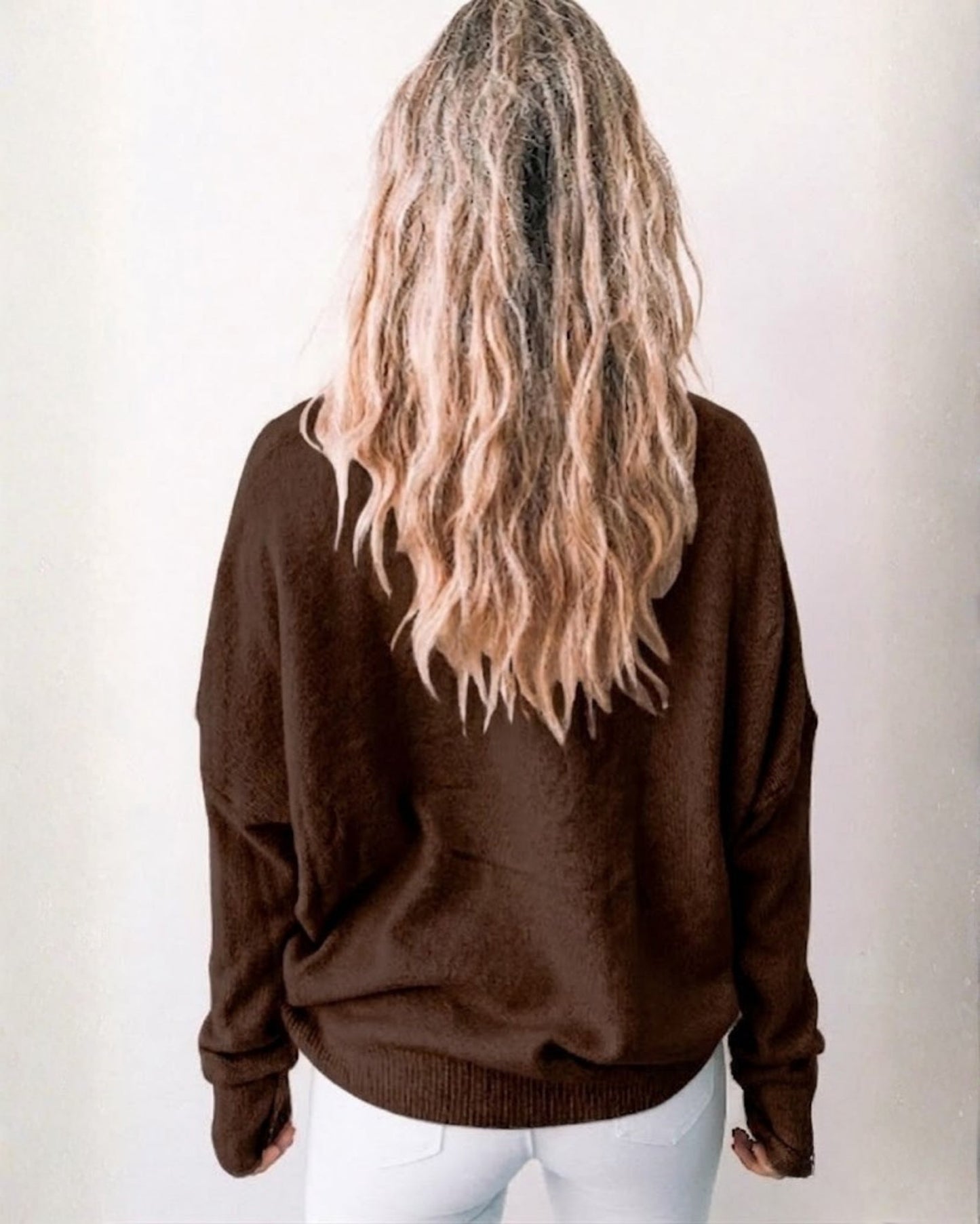 Joansy Knit - Chocolate | Women's Ribbed Knit Jumper