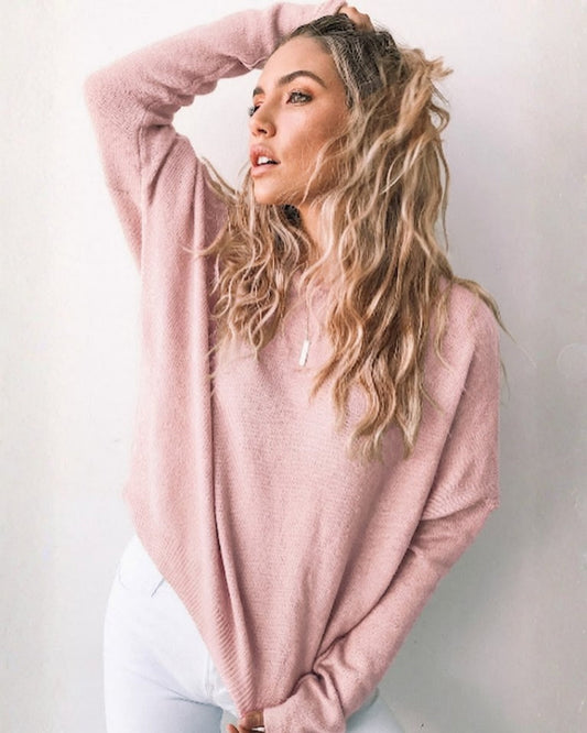 Joansy Knit Light Pink | Women's Ribbed Knit Jumper