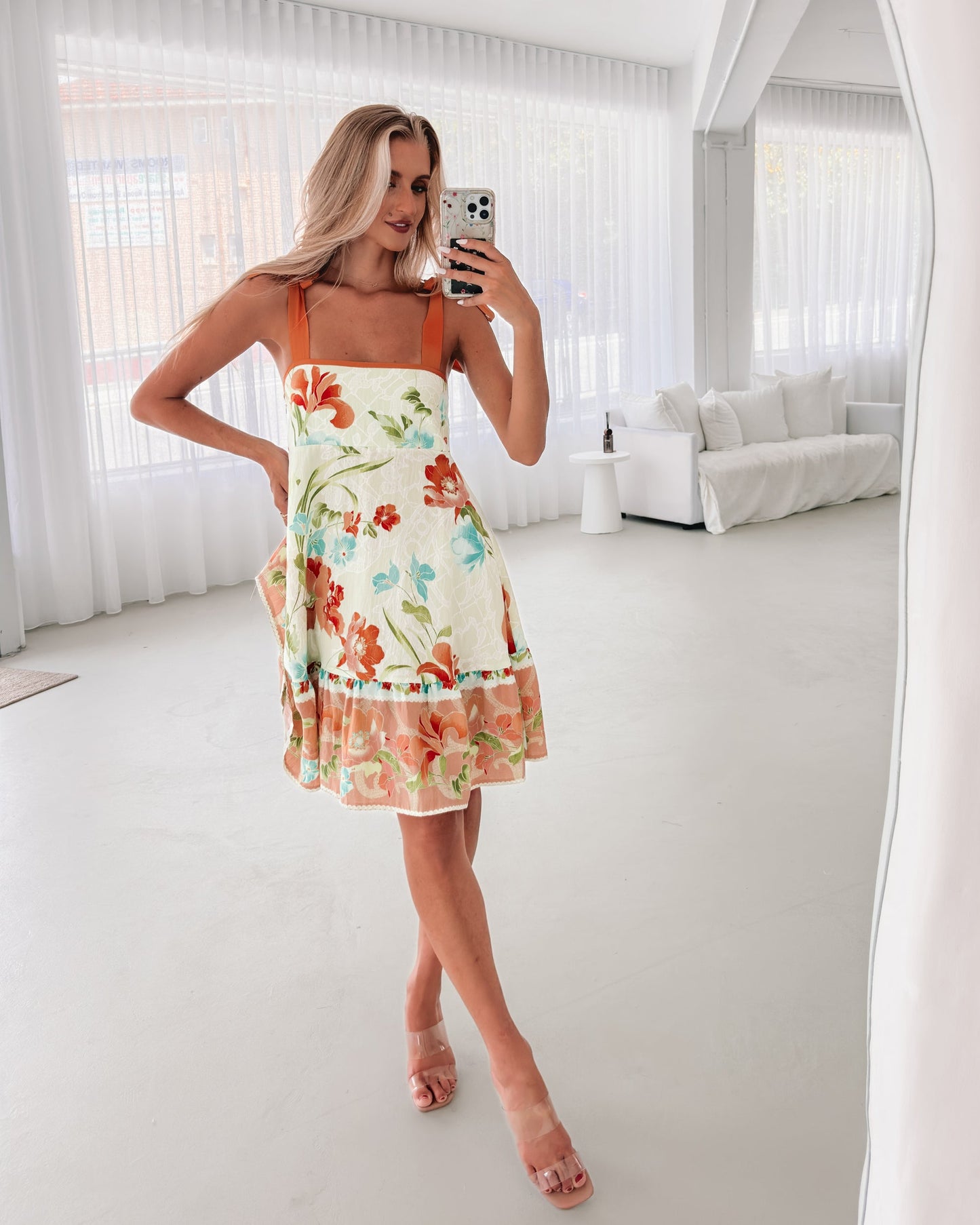 Matilde Green Floral Dress | Women's Floral Mini Dress