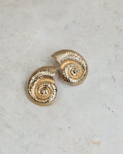 Meissa Gold Earrings | Women's Shell Drop Earrings