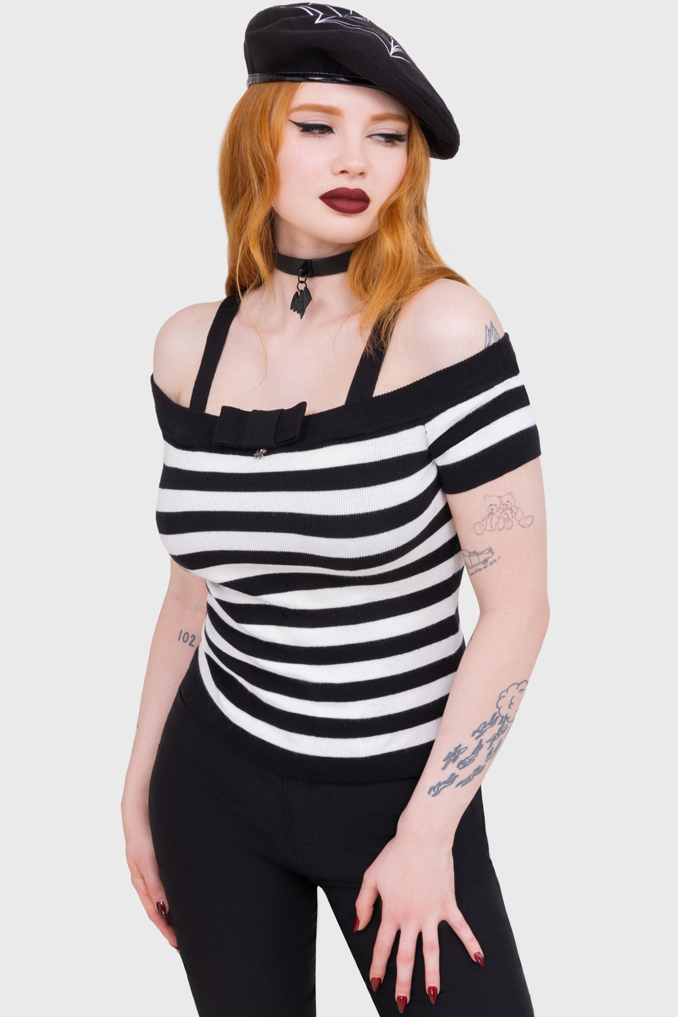 Noir Nancy Bardot Sweater