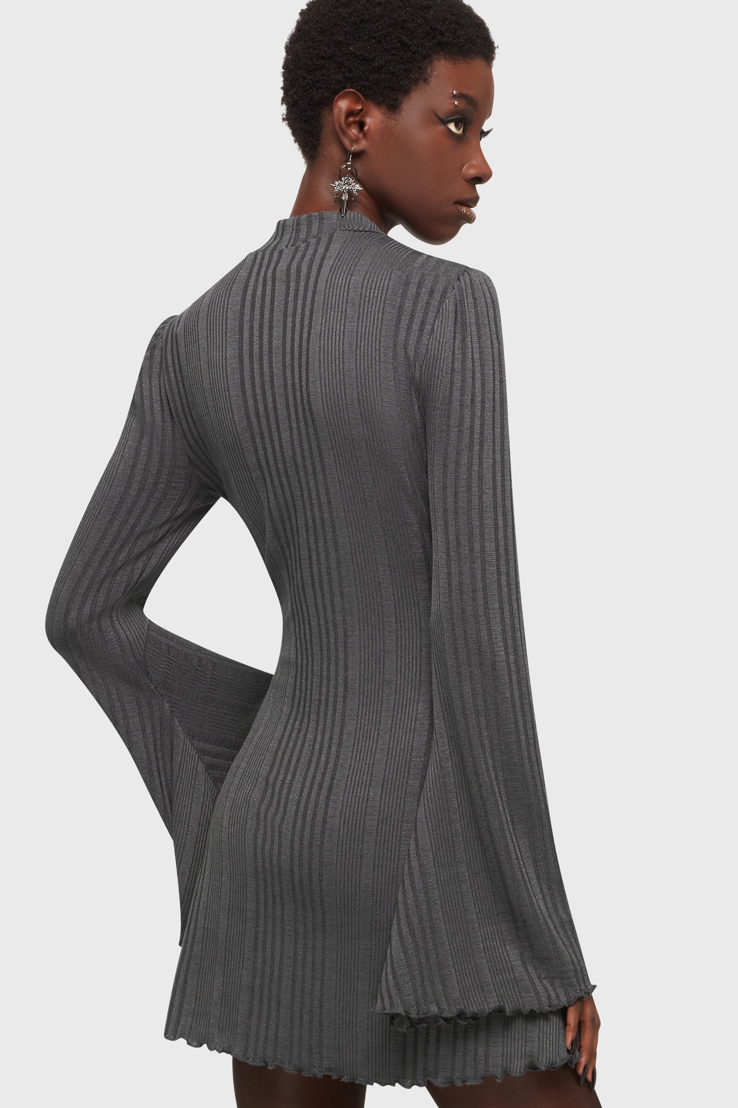 Of The Blade Mini Dress [Grey]